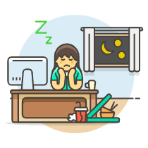 Overtime Sleep 6 Illustration from UX Colors Set