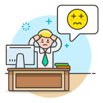 Overtime Stress 1 Illustration from UX Colors Set