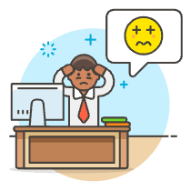 Overtime Stress 2 Illustration from UX Colors Set