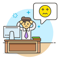 Overtime Stress 3 Illustration from UX Colors Set