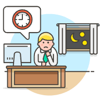 Overtime Tired 1 Illustration from UX Colors Set