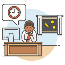Overtime Tired 2 Illustration from UX Colors Set