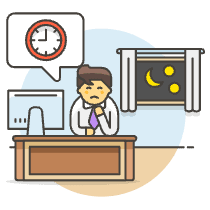 Overtime Tired 3 Illustration from UX Colors Set