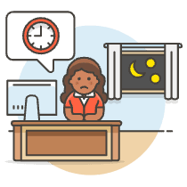 Overtime Tired 5 Illustration from UX Colors Set