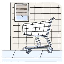 Abandoned Cart Illustration from Bruxelles Set