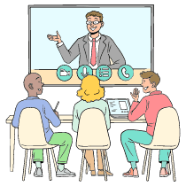 Conference Call illustration - Free transparent PNG, SVG. No Sign up needed.