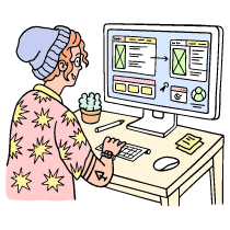 Designing A Website Illustration from Bruxelles Set
