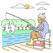 Fishing Illustration from Bruxelles Set