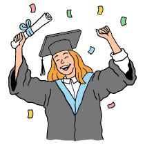 Graduation Illustration from Bruxelles Set