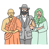 Human Right Religion Diversity Illustration from Bruxelles Set