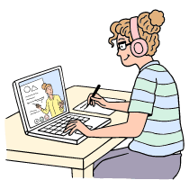 Onilne Learning Illustration from Bruxelles Set