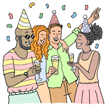 Party Illustration from Bruxelles Set