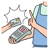 Payment Method Credit Card Declined Illustration from Bruxelles Set