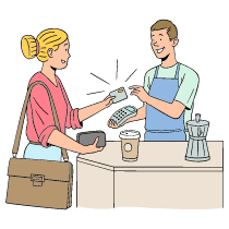 Payment With Card Illustration from Bruxelles Set