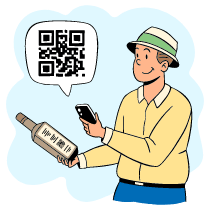 QR Code Purchase Illustration from Bruxelles Set