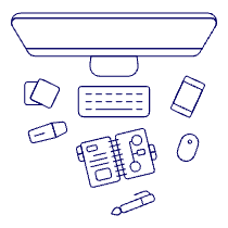 Imac Workspace 1 Illustration from UX Line Set