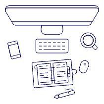 Imac Workspace 2 Illustration from UX Line Set