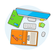 Imac Workspace 3 Illustration from UX Colors Set