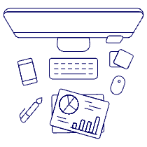 Imac Workspace 4 Illustration from UX Line Set