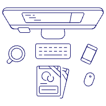Imac Workspace 5 Illustration from UX Line Set