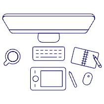 Imac Workspace 6 Illustration from UX Line Set