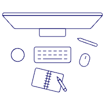Imac Workspace 7 Illustration from UX Line Set