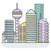 Buildings Illustration from Bruxelles Set