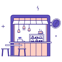Coffee Shop 1 Illustration from Bangalore - Pro Set