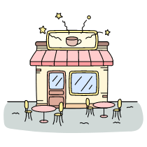 Coffee Shop 2 Illustration from Bruxelles Set