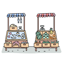 Market 1 Illustration from Bruxelles Set