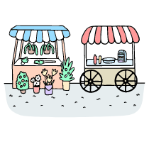 Market 2 Illustration from Bruxelles Set