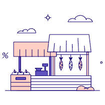 Market Illustration from Bangalore - Pro Set