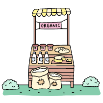 Organic Market 1 Illustration from Bruxelles Set