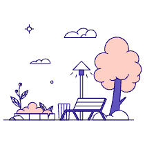 Park Illustration from Bangalore - Pro Set