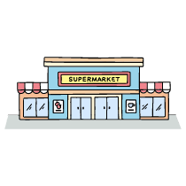 Supermarket 1 Illustration from Bruxelles Set