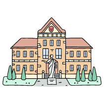 University Illustration from Bruxelles Set