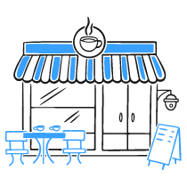 Coffee Shop 1 Illustration from Brooklyn Set