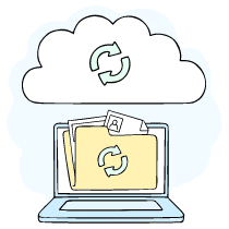Cloud Sync Illustration from Bruxelles Set