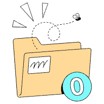 Empty Folder Illustration from London Set