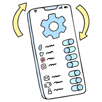 Interface Change Settings Illustration from Bruxelles Set