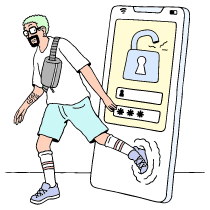 Interface Logged Out Illustration from Bruxelles Set