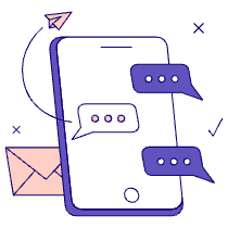 Sending Receing Text Messages Illustration from Bangalore - Pro Set