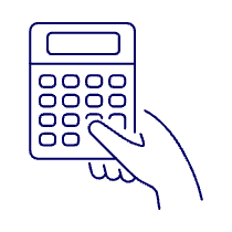 Calculator Hand 1 1 Illustration from UX Line Set