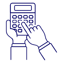Calculator Hand 2 1 Illustration from UX Line Set