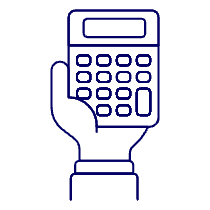 Calculator Hand 3 1 Illustration from UX Line Set