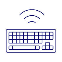 Wireless Keyboard Illustration from UX Line Set