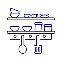 Cookware Shelf Illustration from UX Line Set