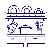 Kitchen Shelf Illustration from UX Line Set