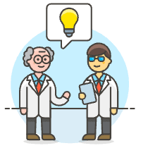 Scientist Brainstorm 2 Illustration from UX Colors Set