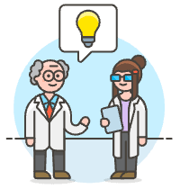 Scientist Brainstorm 4 Illustration from UX Colors Set